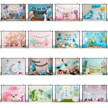2.1m X 1.5m One Year Old Birthday Photography Background Party Decoration Hanging Cloth(583) - Birthday Party by buy2fix | Online Shopping UK | buy2fix