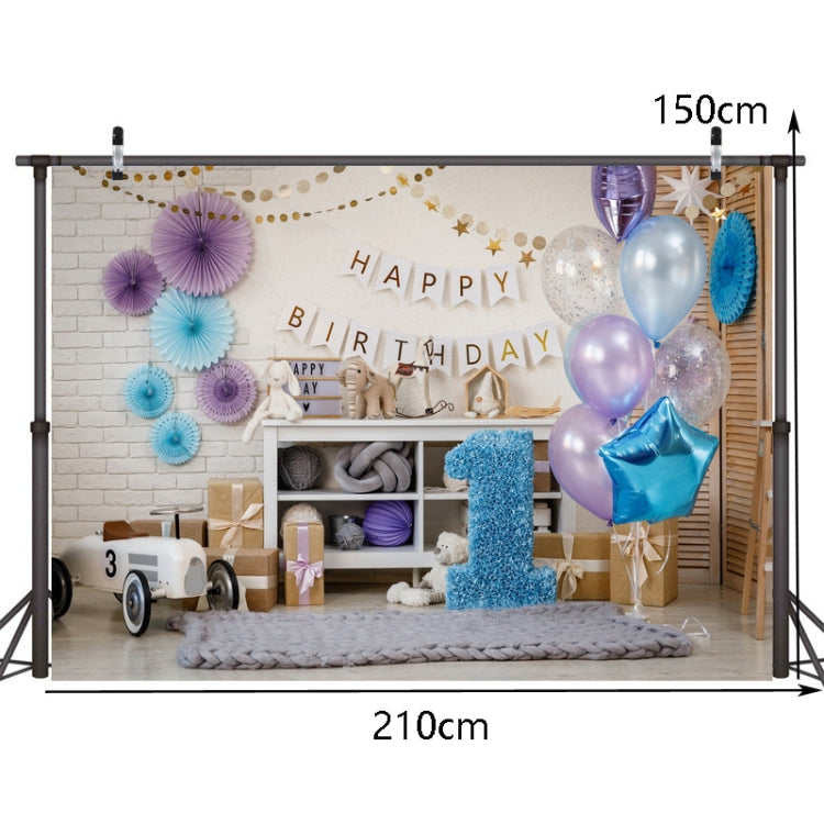 2.1m X 1.5m One Year Old Birthday Photography Background Party Decoration Hanging Cloth(583) - Birthday Party by buy2fix | Online Shopping UK | buy2fix