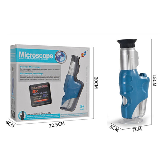 C2122 20X-60X Children Handheld Microscope Scientific Experiment Toy Outdoor Adventure STEAM Teaching Aids - Digital Microscope by buy2fix | Online Shopping UK | buy2fix