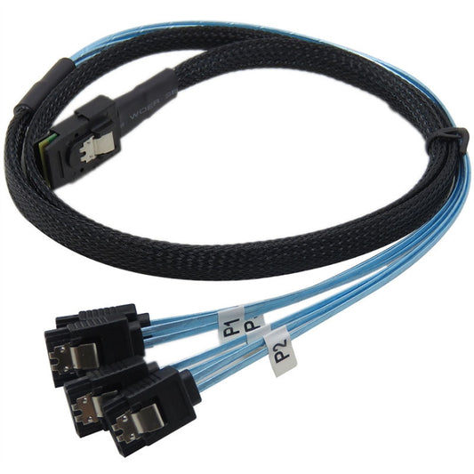 Mini SAS 36Pin SFF 8087 To 4 X 7P SATA Server ,Cable Length: 50cm by buy2fix