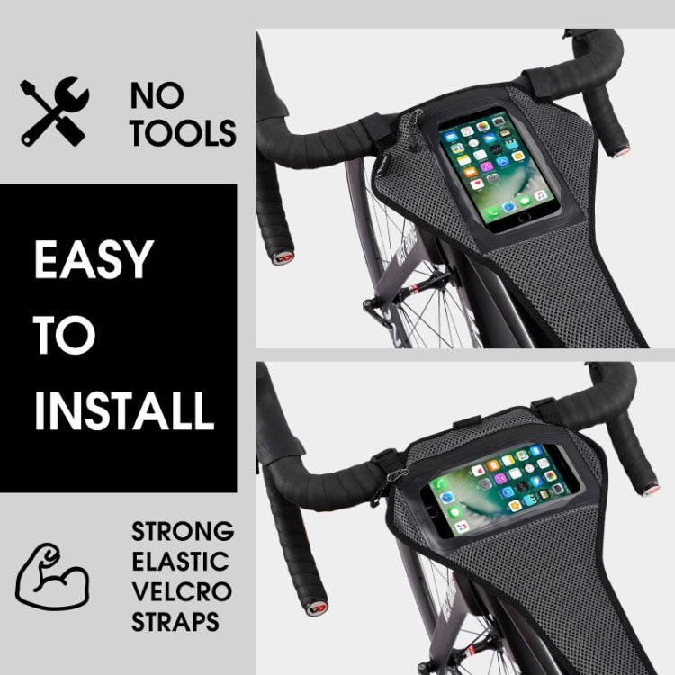 WEST BIKING YP0719251 Bicycle Mobile Phone Bag Road Vehicles Anti-Sweat Net(Black) by WEST BIKING