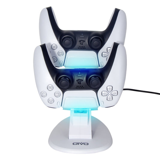 OIVO IV-P5234 Gamepad Aircraft Two-Seater Charger For PS5(White) - Charger & Power by OIVO | Online Shopping UK | buy2fix