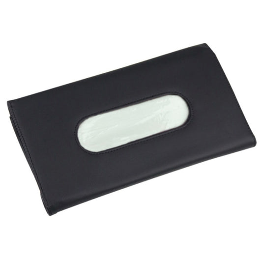 Car Hanging Type Tissue Box Sun Visor Seat Back Sunroof Storage Box(Black With Tissue) by buy2fix