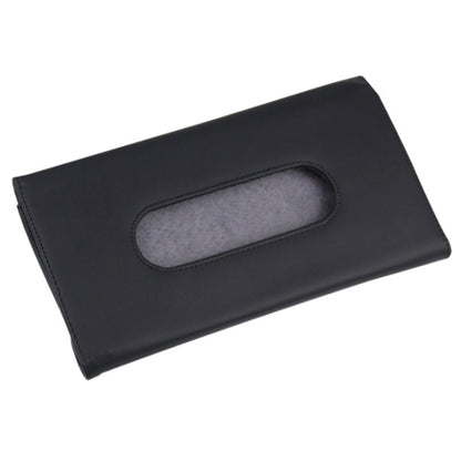 Car Hanging Type Tissue Box Sun Visor Seat Back Sunroof Storage Box(Black Without Tissue) by buy2fix