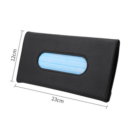 Car Hanging Type Tissue Box Sun Visor Seat Back Sunroof Storage Box(Black Without Tissue) by buy2fix