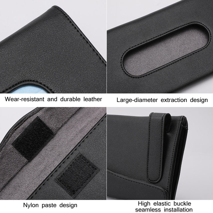 Car Hanging Type Tissue Box Sun Visor Seat Back Sunroof Storage Box(Khaki With Tissue) by buy2fix