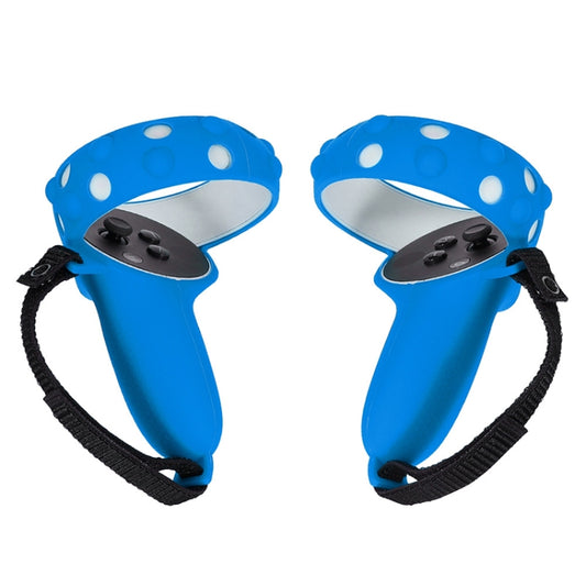 2 Sets GS092 Handle Controller Silicone Protective Cover Anti-Fall And Anti-Lost All-Inclusive Cover For Oculus Quest 2(Blue) - VR Accessories by buy2fix | Online Shopping UK | buy2fix