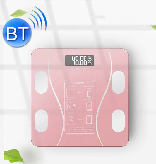 Smart Bluetooth Weight Scale Home Body Fat Measurement Health Scale Battery Model(Curve Pink) by buy2fix
