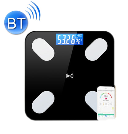 Smart Bluetooth Weight Scale Home Body Fat Measurement Health Scale Battery Model(Black True Class) by buy2fix