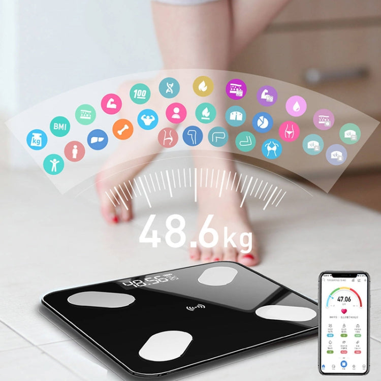 Smart Bluetooth Weight Scale Home Body Fat Measurement Health Scale Solar + Charge Model(Emerald Gold True Class) by buy2fix