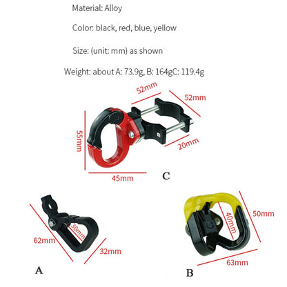 For Ninebot MAX G30 Scooter Accessories Aluminum Alloy Hook Rod Hook, Specification: Double Hook  (All Black) - Accessories & Parts by buy2fix | Online Shopping UK | buy2fix