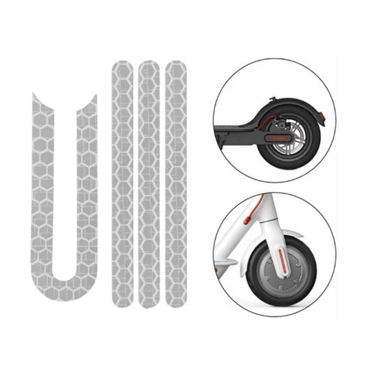 Scooter Stickers Reflective Cursor Scooter Mudguard Reflective Sticker For Xiaomi Mijia M365 / M365 Pro (White) - Accessories & Parts by buy2fix | Online Shopping UK | buy2fix