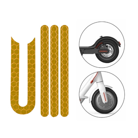 Scooter Stickers Reflective Cursor Scooter Mudguard Reflective Sticker For Xiaomi Mijia M365 / M365 Pro (Yellow) - Accessories & Parts by buy2fix | Online Shopping UK | buy2fix