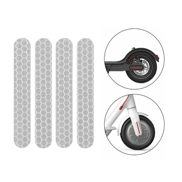 Scooter Stickers Reflective Cursor Scooter Mudguard Reflective Sticker For Ninebot Max G30 (White) - Accessories & Parts by buy2fix | Online Shopping UK | buy2fix