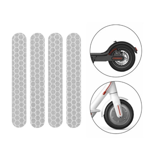 Scooter Stickers Reflective Cursor Scooter Mudguard Reflective Sticker For Ninebot Max G30 (White) - Accessories & Parts by buy2fix | Online Shopping UK | buy2fix