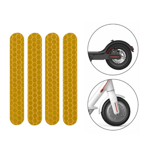 Scooter Stickers Reflective Cursor Scooter Mudguard Reflective Sticker For Ninebot Max G30 (Yellow) - Accessories & Parts by buy2fix | Online Shopping UK | buy2fix