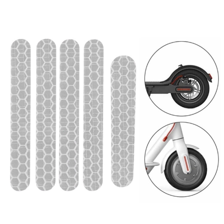 Scooter Stickers Reflective Cursor Scooter Mudguard Reflective Sticker  For Ninebot ES1 (White) - Accessories & Parts by buy2fix | Online Shopping UK | buy2fix