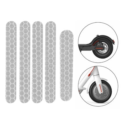Scooter Stickers Reflective Cursor Scooter Mudguard Reflective Sticker  For Ninebot ES1 (White) - Accessories & Parts by buy2fix | Online Shopping UK | buy2fix