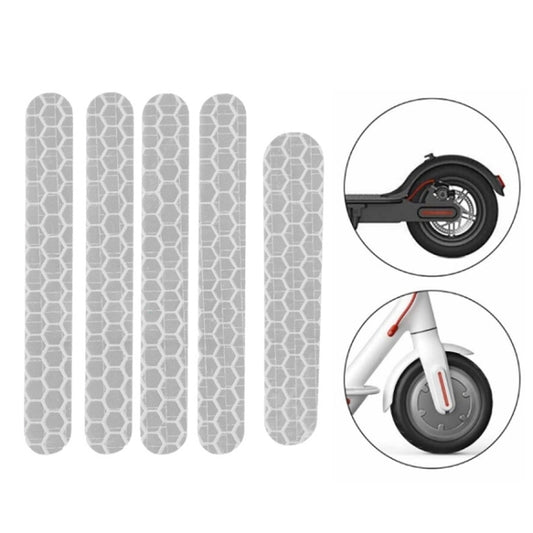 Scooter Stickers Reflective Cursor Scooter Mudguard Reflective Sticker  For Ninebot ES1 (White) - Accessories & Parts by buy2fix | Online Shopping UK | buy2fix