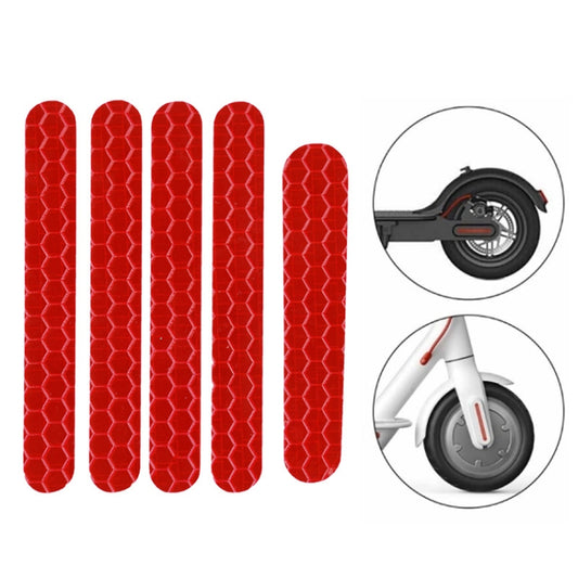 Scooter Stickers Reflective Cursor Scooter Mudguard Reflective Sticker For Ninebot ES1 (Red) - Accessories & Parts by buy2fix | Online Shopping UK | buy2fix