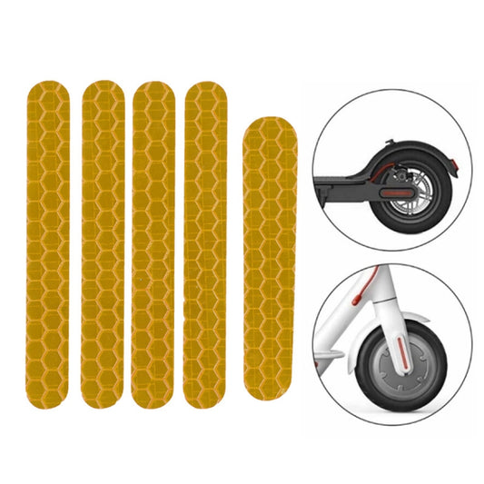 Scooter Stickers Reflective Cursor Scooter Mudguard Reflective Sticker For Ninebot ES1 (Yellow) - Accessories & Parts by buy2fix | Online Shopping UK | buy2fix