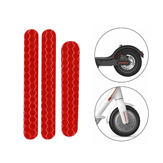 Scooter Stickers Reflective Cursor Scooter Mudguard Reflective Sticker For Ninebot ES2 (Red) - Accessories & Parts by buy2fix | Online Shopping UK | buy2fix