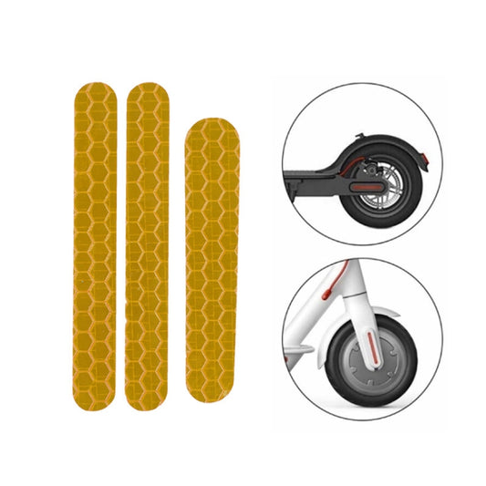 Scooter Stickers Reflective Cursor Scooter Mudguard Reflective Sticker For Ninebot ES2 (Yellow) - Accessories & Parts by buy2fix | Online Shopping UK | buy2fix