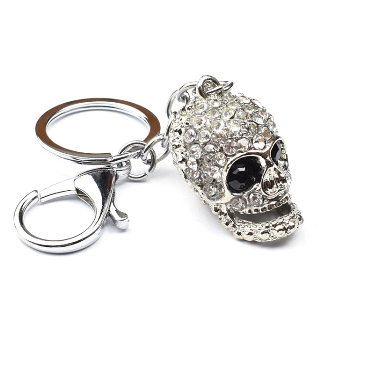 2 PCS Shining Skull Keychain Bag Hanging Jewelry(Diamond Skull) - Key Rings by buy2fix | Online Shopping UK | buy2fix