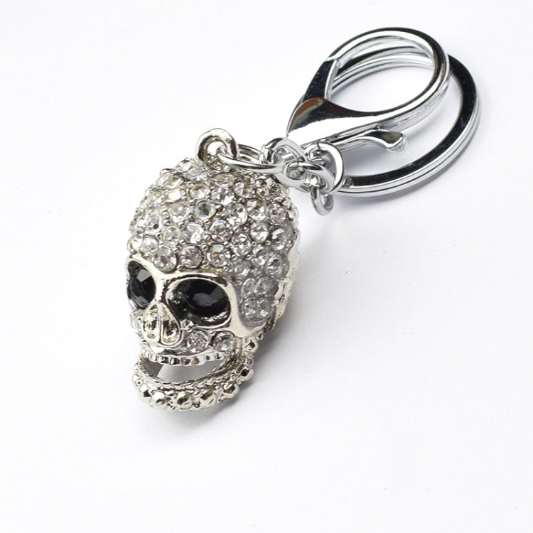 2 PCS Shining Skull Keychain Bag Hanging Jewelry(Diamond Skull) - Key Rings by buy2fix | Online Shopping UK | buy2fix