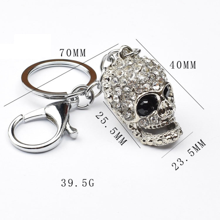 2 PCS Shining Skull Keychain Bag Hanging Jewelry(Diamond Skull) - Key Rings by buy2fix | Online Shopping UK | buy2fix