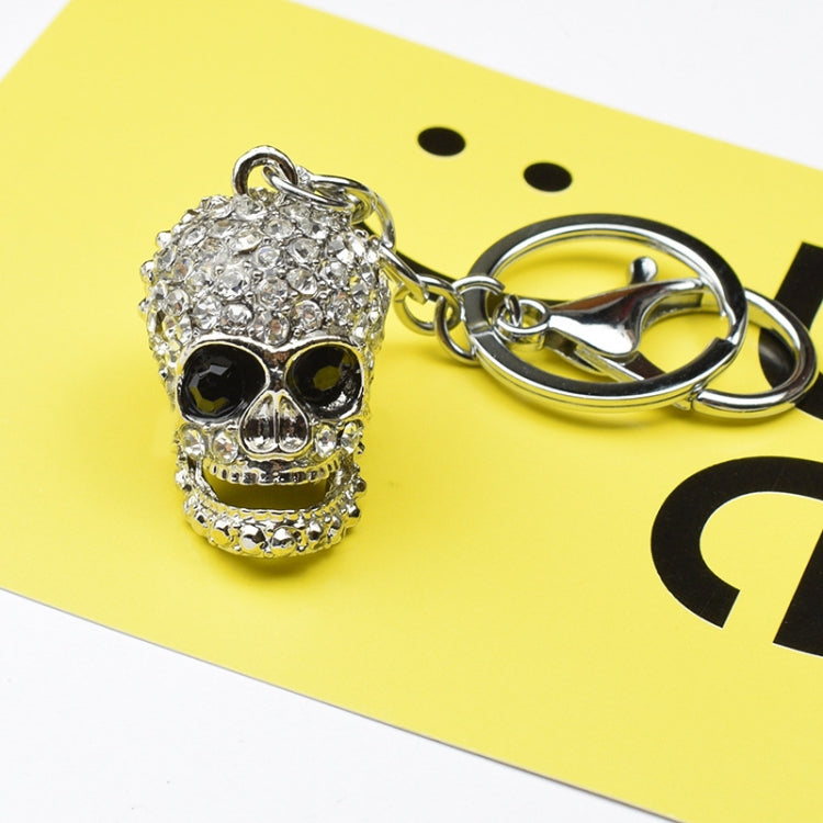 2 PCS Shining Skull Keychain Bag Hanging Jewelry(Diamond Skull) - Key Rings by buy2fix | Online Shopping UK | buy2fix