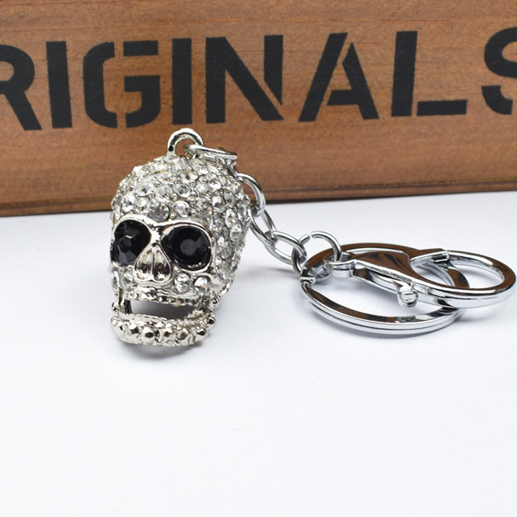 2 PCS Shining Skull Keychain Bag Hanging Jewelry(Diamond Skull) - Key Rings by buy2fix | Online Shopping UK | buy2fix
