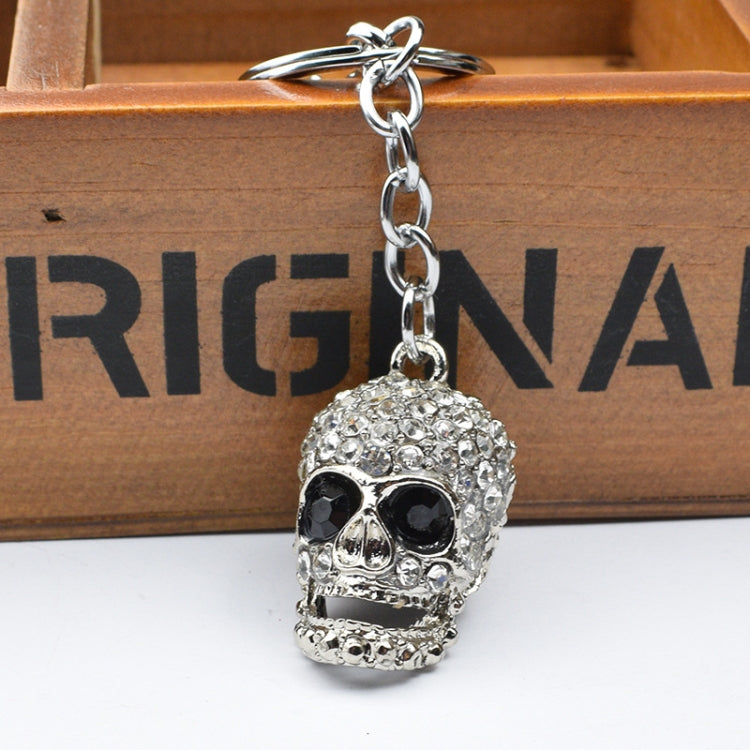 2 PCS Shining Skull Keychain Bag Hanging Jewelry(Diamond Skull) - Key Rings by buy2fix | Online Shopping UK | buy2fix