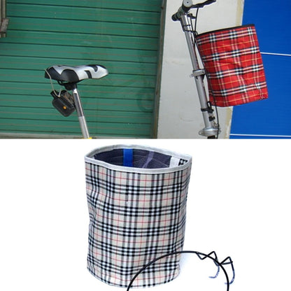 Bicycle Basket Cloth Hanging Basket Folding Bicycle Basket(Beige Square) by buy2fix