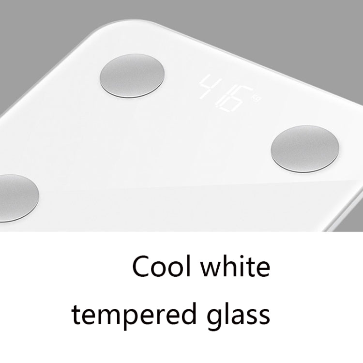 8066 Smart Body Fat Electronic Scale Home Bluetooth Weight Scale, Colour: Battery Style(White) by buy2fix