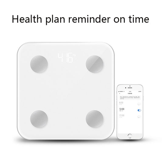 8066 Smart Body Fat Electronic Scale Home Bluetooth Weight Scale, Colour: Charging Style(White) by buy2fix
