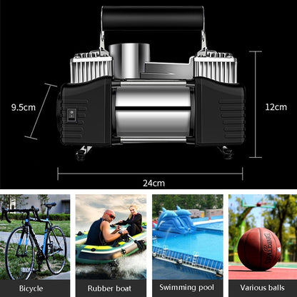 YR-106 12V Car Inflatable Pump Home Tire Portable Air Pump(Double Cylinder) by buy2fix