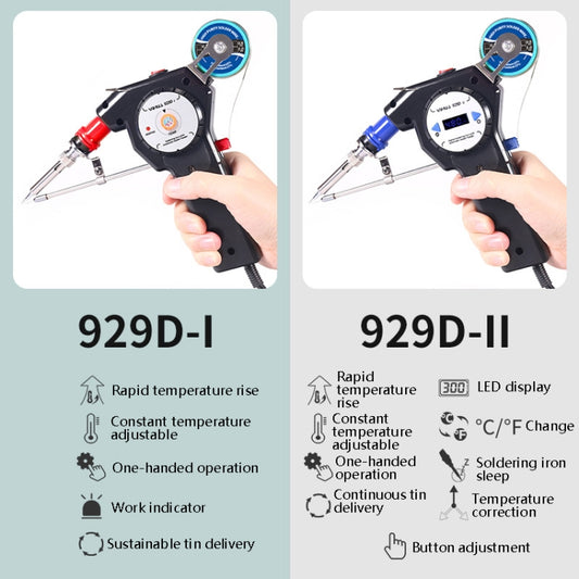 YIHUA Hand-Held Inner Heat Electric Soldering Iron Portable Automatic Delivery Of Tin Constant Temperature Soldering Iron,CN Plug, Model: 929D II - Soldering Iron Set by buy2fix | Online Shopping UK | buy2fix