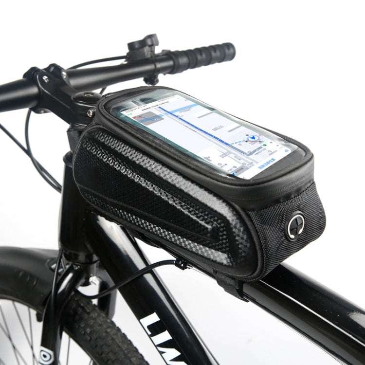 B50 Bicycle Hard Shell Front Beam Bag Mobile Phone Touch Screen Anti-Pouring Water Tube Bag(Black) by buy2fix