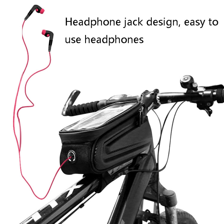 B50 Bicycle Hard Shell Front Beam Bag Mobile Phone Touch Screen Anti-Pouring Water Tube Bag(Black) by buy2fix