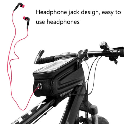 B50 Bicycle Hard Shell Front Beam Bag Mobile Phone Touch Screen Anti-Pouring Water Tube Bag(Black) by buy2fix