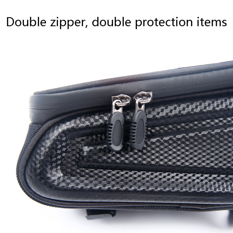 B50 Bicycle Hard Shell Front Beam Bag Mobile Phone Touch Screen Anti-Pouring Water Tube Bag(Black) by buy2fix
