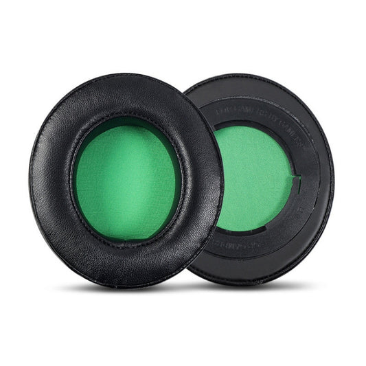 2 PCS Headset Sponge Case For Razer BlackShark V2/V2X/V2SE, Colour: Ellipse Lambskin(Black Paper Green Net) - Earmuff & Pad by buy2fix | Online Shopping UK | buy2fix