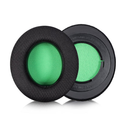 2 PCS Headset Sponge Case For Razer BlackShark V2/V2X/V2SE, Colour: Ellipse(Black Net Green Bottom) - Earmuff & Pad by buy2fix | Online Shopping UK | buy2fix