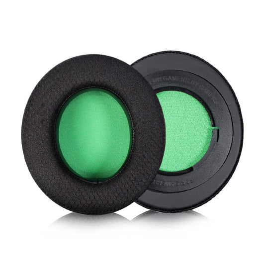 2 PCS Headset Sponge Case For Razer BlackShark V2/V2X/V2SE, Colour: Ellipse(Black Net Green Bottom) - Earmuff & Pad by buy2fix | Online Shopping UK | buy2fix