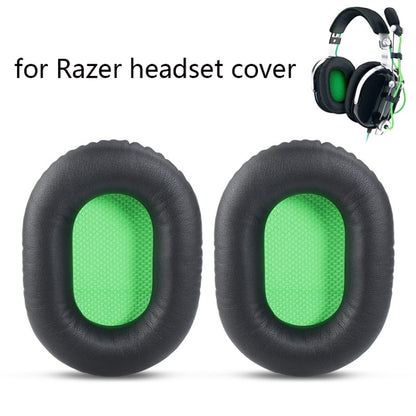 2 PCS Headset Sponge Cover For Razer V2, Colour: Black Skin Green Net - Earmuff & Pad by buy2fix | Online Shopping UK | buy2fix