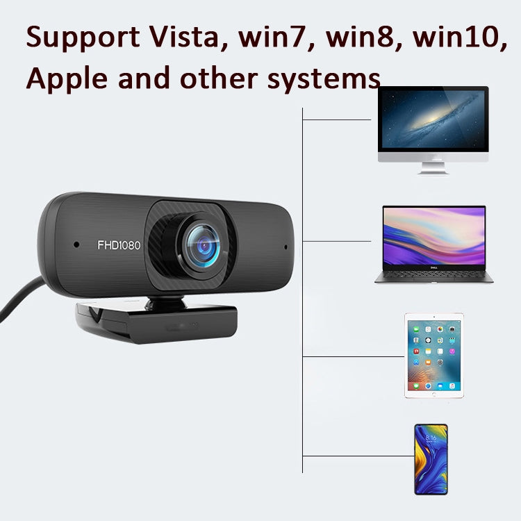 Super Clear Version 1080P C60 Webcast Webcam High-Definition Computer Camera With Microphone, Cable Length: 2.5m by buy2fix