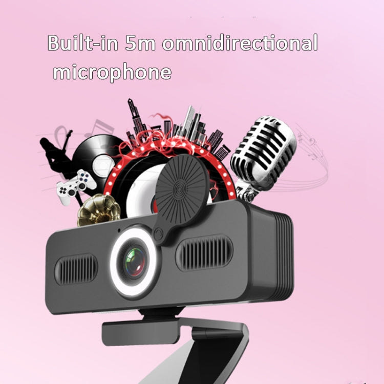 C360 1080P Network High-Definition Computer Camera Drive-Free Beautifying Light Camera with Omnidirectional Microphone, Cable Length: 1.8m by buy2fix