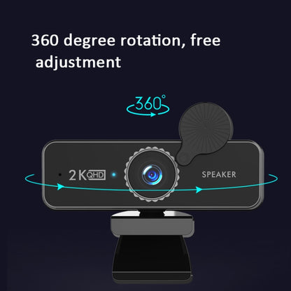C580 1440P Network HD Live Broadcast Computer Camera Built-In Speaker by buy2fix