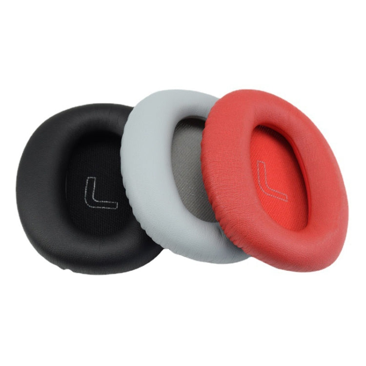 1 Pair Protein Skin Leather Headest Sponge Earmuffs For Edifier W820BT / W808BT / K815 / K815PG1 / H840 / K800 / K830(Gray) - Earmuff & Pad by buy2fix | Online Shopping UK | buy2fix